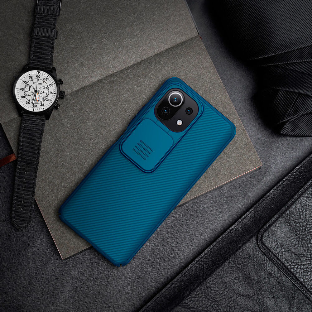 Nillkin CamShield Xiaomi Mi 11 Lite 4G/5G (NE) Hoesje met Slider Blauw afbeelding 4