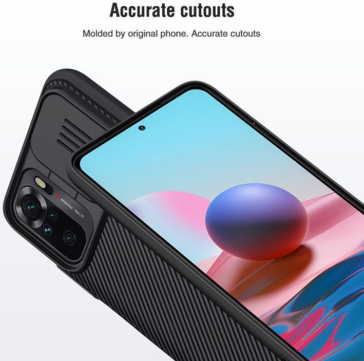 Nillkin CamShield Xiaomi Redmi Note 10/10S Hoesje Camera Slider Zwart afbeelding 9