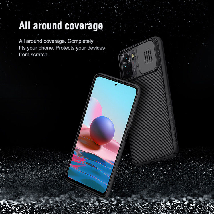 Nillkin CamShield Xiaomi Redmi Note 10/10S Hoesje Camera Slider Zwart afbeelding 11