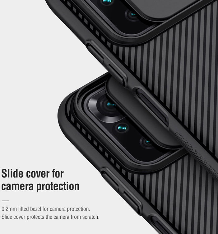 Nillkin CamShield Xiaomi Redmi Note 10/10S Hoesje Camera Slider Zwart afbeelding 7