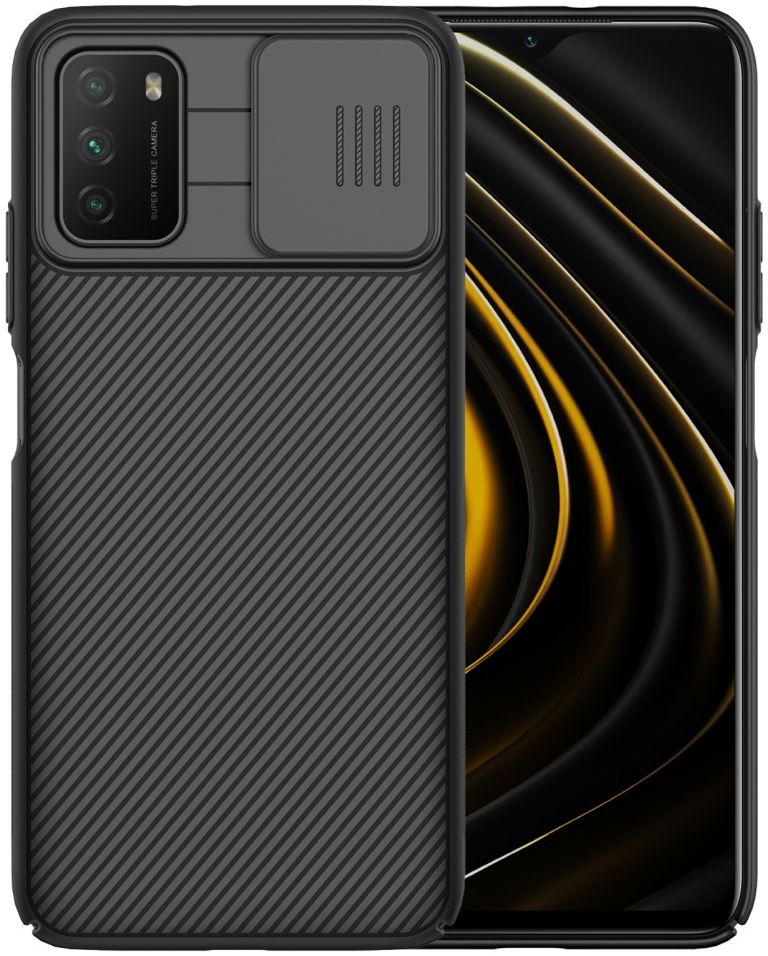 Nillkin CamShield Xiaomi Poco M3 Hoesje met Camera Slider Zwart afbeelding 1
