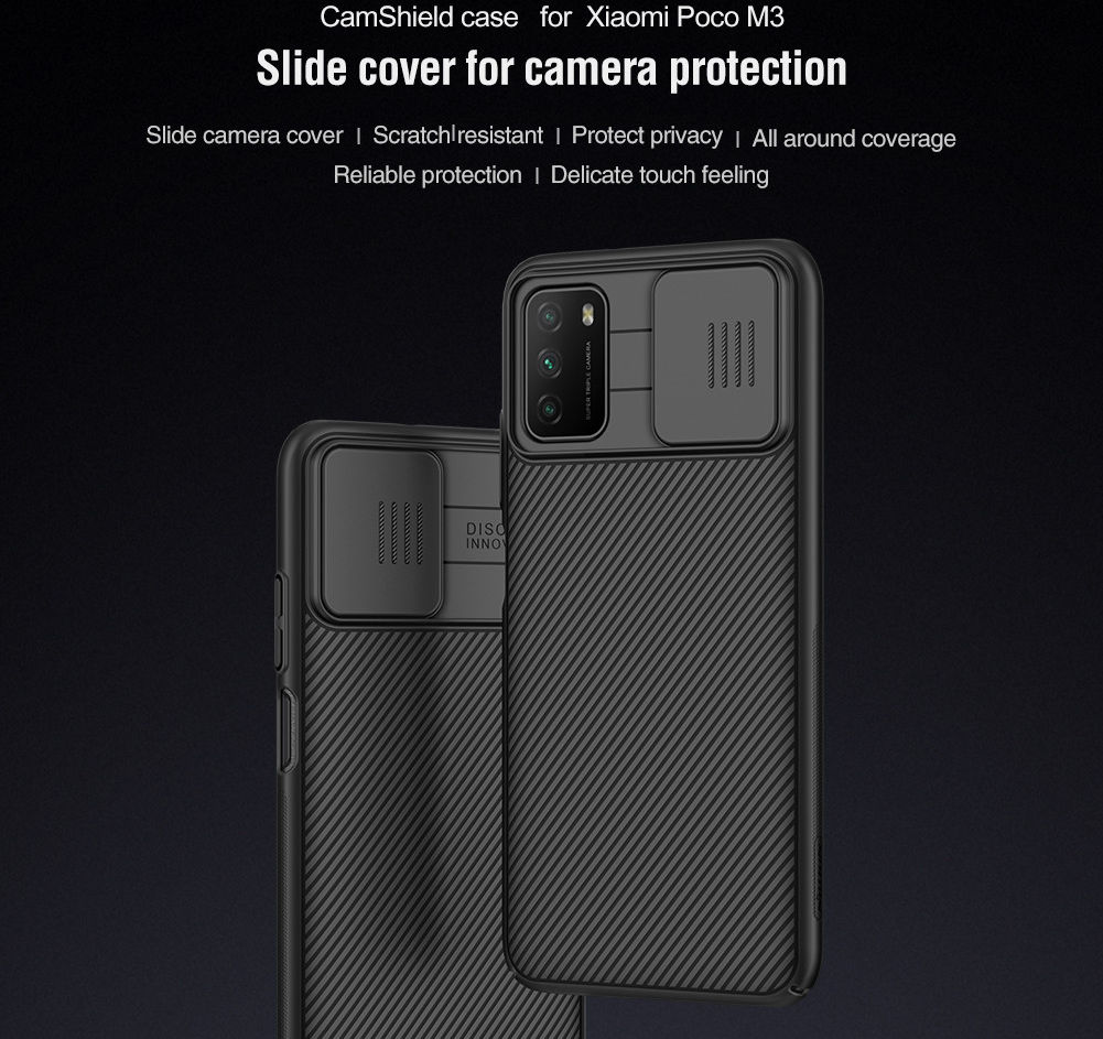 Nillkin CamShield Xiaomi Poco M3 Hoesje met Camera Slider Zwart afbeelding 5