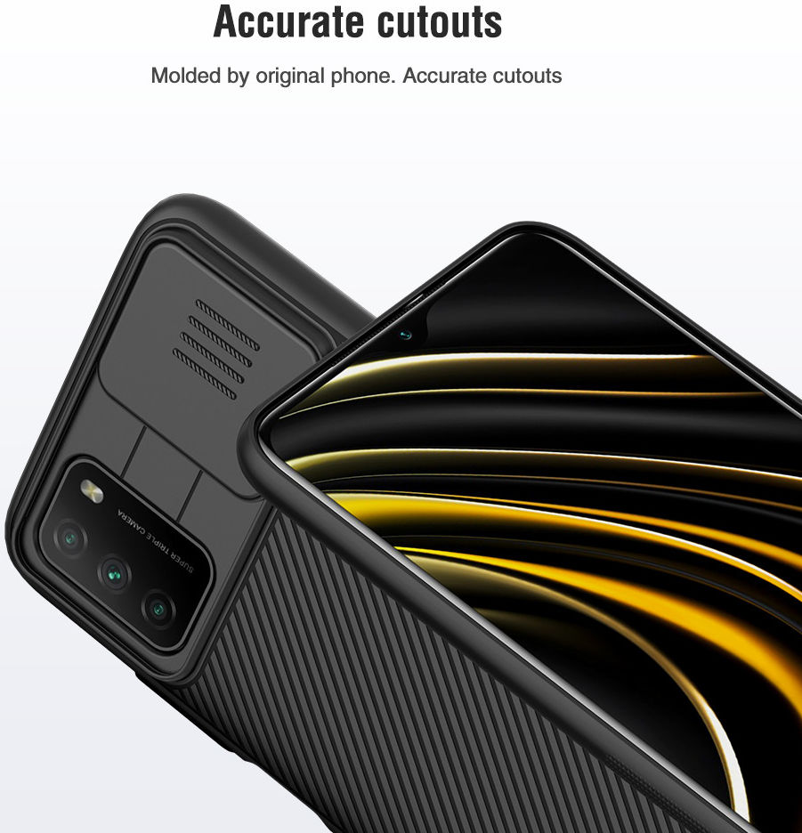 Nillkin CamShield Xiaomi Poco M3 Hoesje met Camera Slider Zwart afbeelding 8