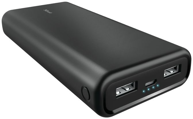 Trust Pacto Pocket-Size Powerbank met Fast Charge 20.000 mAh Zwart afbeelding 1