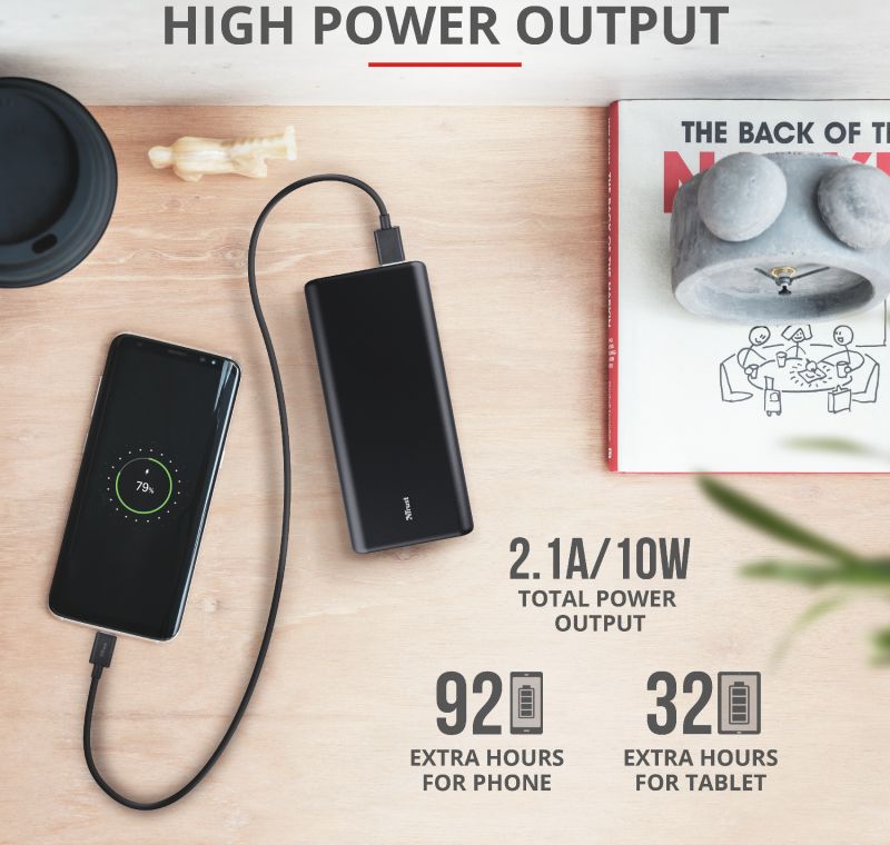 Trust Pacto Pocket-Size Powerbank met Fast Charge 20.000 mAh Zwart afbeelding 6