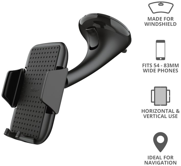 Trust Runo 360° Verstelbare Telefoonhouder voor Voorruit in de Auto afbeelding 5