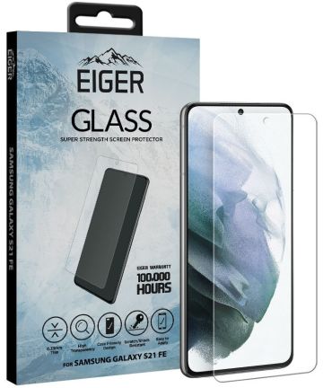 Eiger Samsung Galaxy S21 FE Tempered Glass Case Friendly Plat Screen Protectors