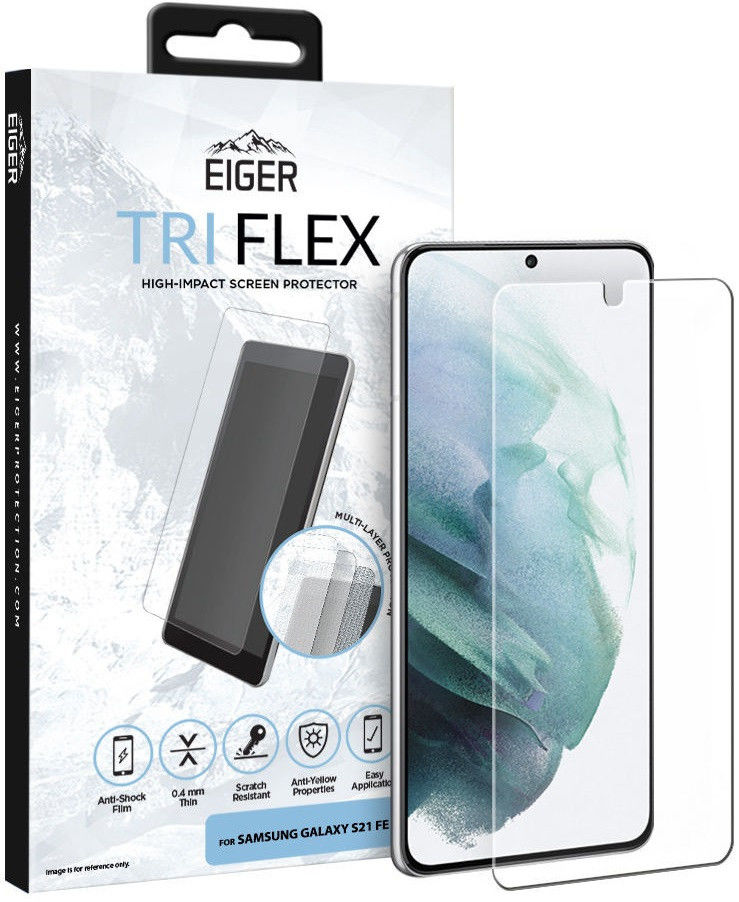 Eiger Samsung Galaxy S21 FE Display Folie Screen Protector afbeelding 1