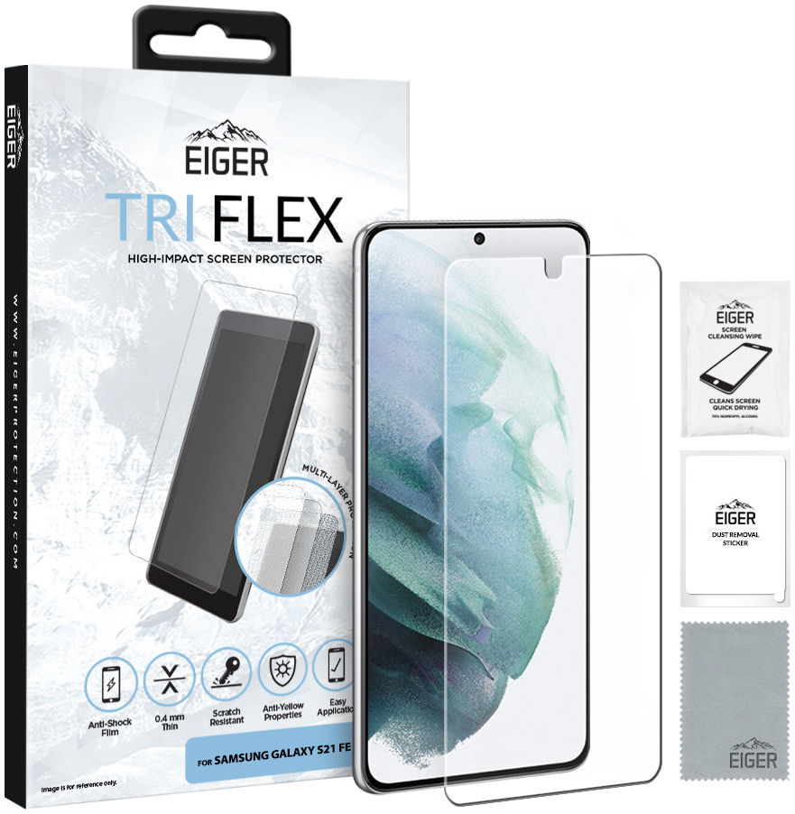 Eiger Samsung Galaxy S21 FE Display Folie Screen Protector afbeelding 7