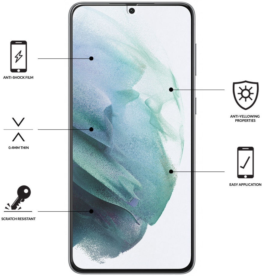 Eiger Samsung Galaxy S21 FE Display Folie Screen Protector afbeelding 4