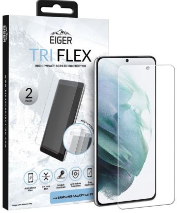 Eiger Samsung Galaxy S21 FE Display Folie Screen Protector (2-Pack) Screen Protectors