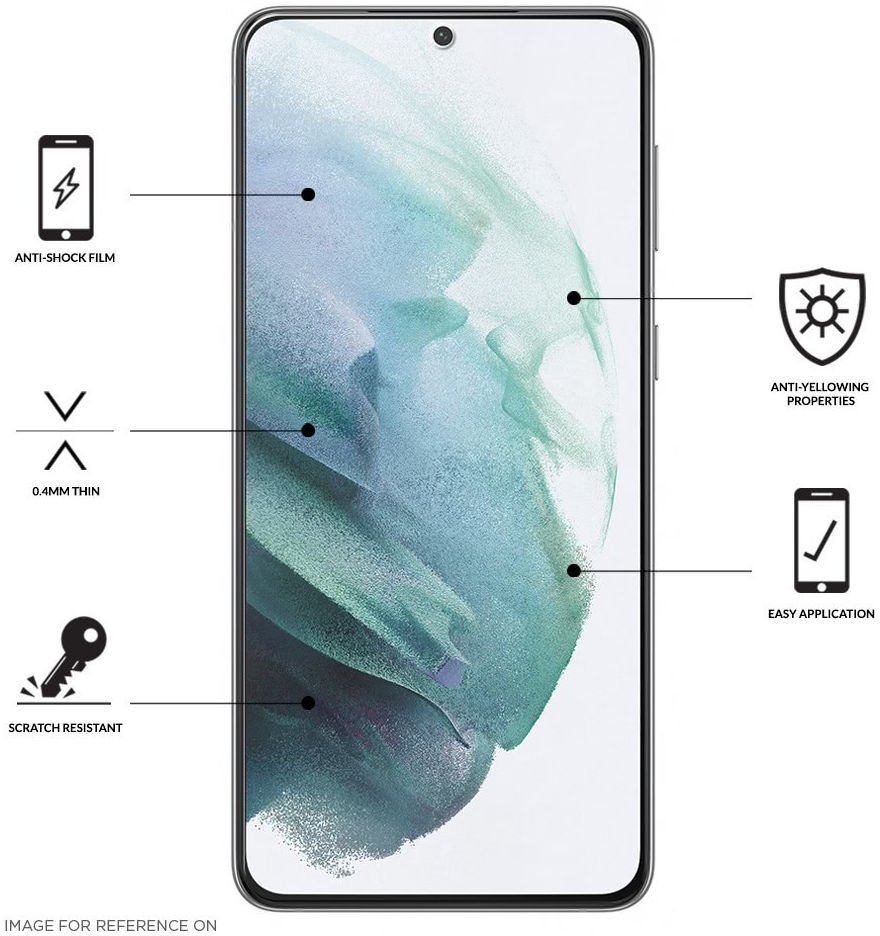 Eiger Samsung Galaxy S21 FE Display Folie Screen Protector (2-Pack) afbeelding 4