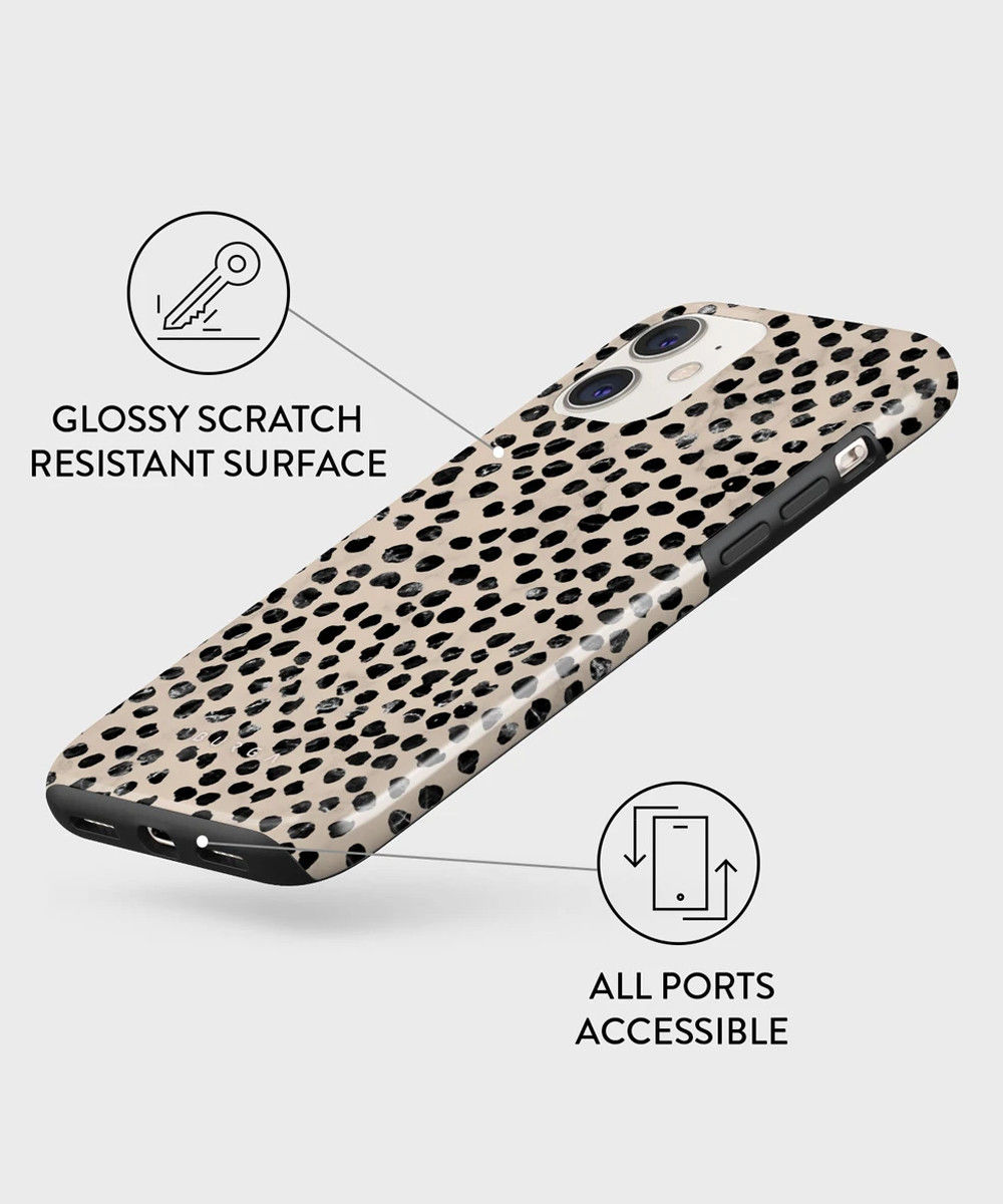 Burga Tough Case iPhone 12 / 12 Pro Hoesje Almond Latte Print afbeelding 10