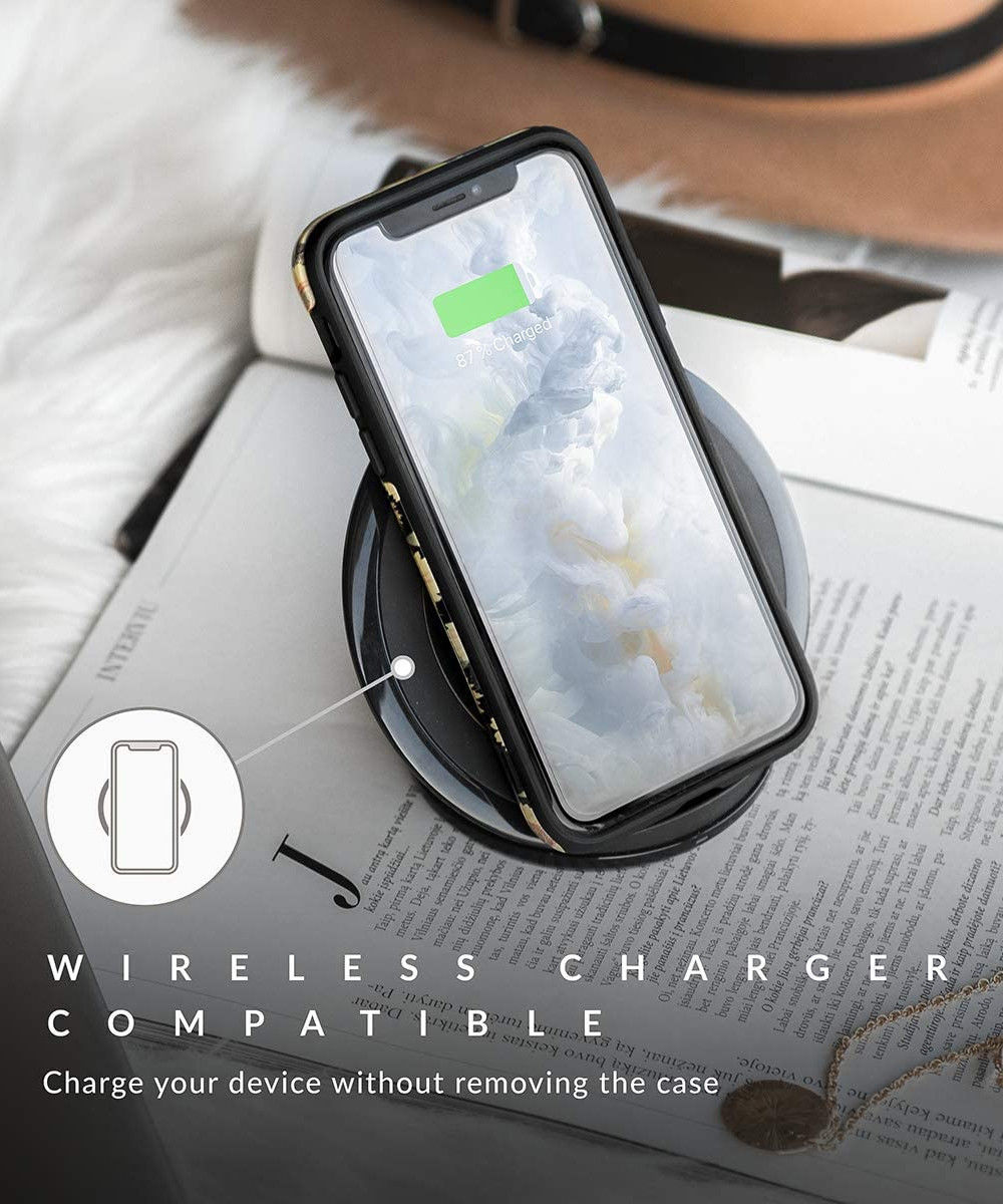 Burga Tough Case iPhone 12 / 12 Pro Hoesje Almond Latte Print afbeelding 11