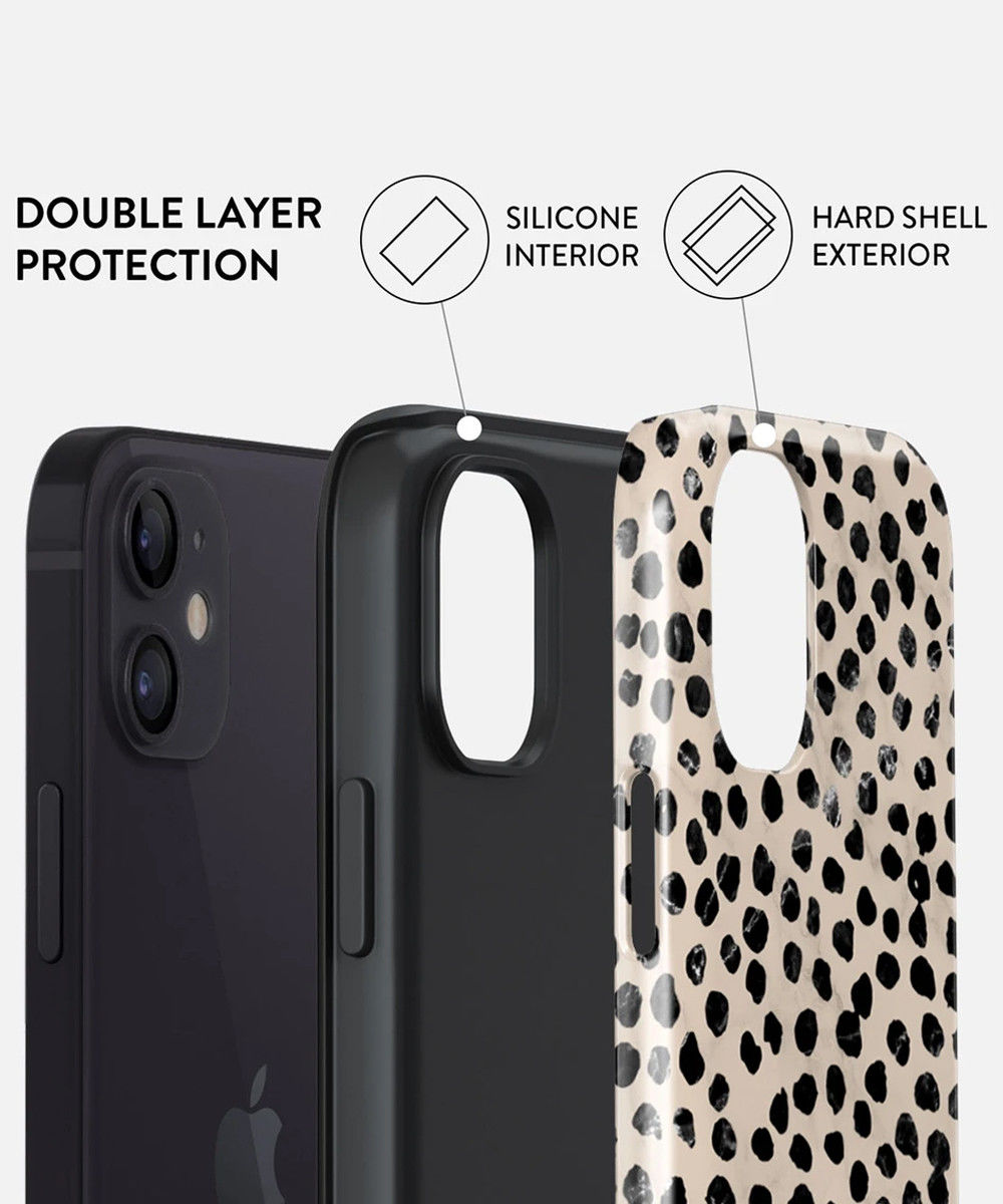 Burga Tough Case iPhone 12 / 12 Pro Hoesje Almond Latte Print afbeelding 8