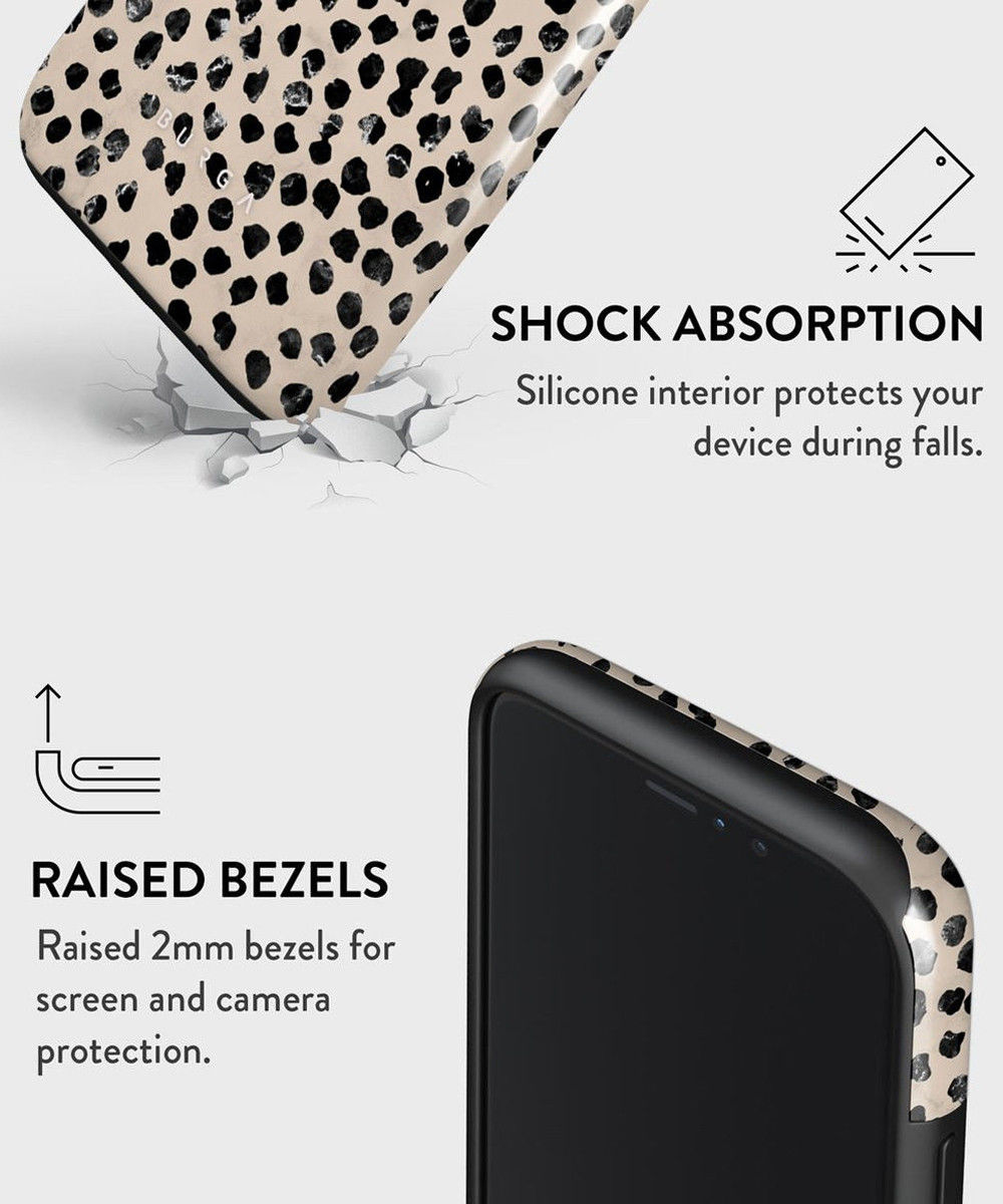 Burga Tough Case iPhone 12 / 12 Pro Hoesje Almond Latte Print afbeelding 9