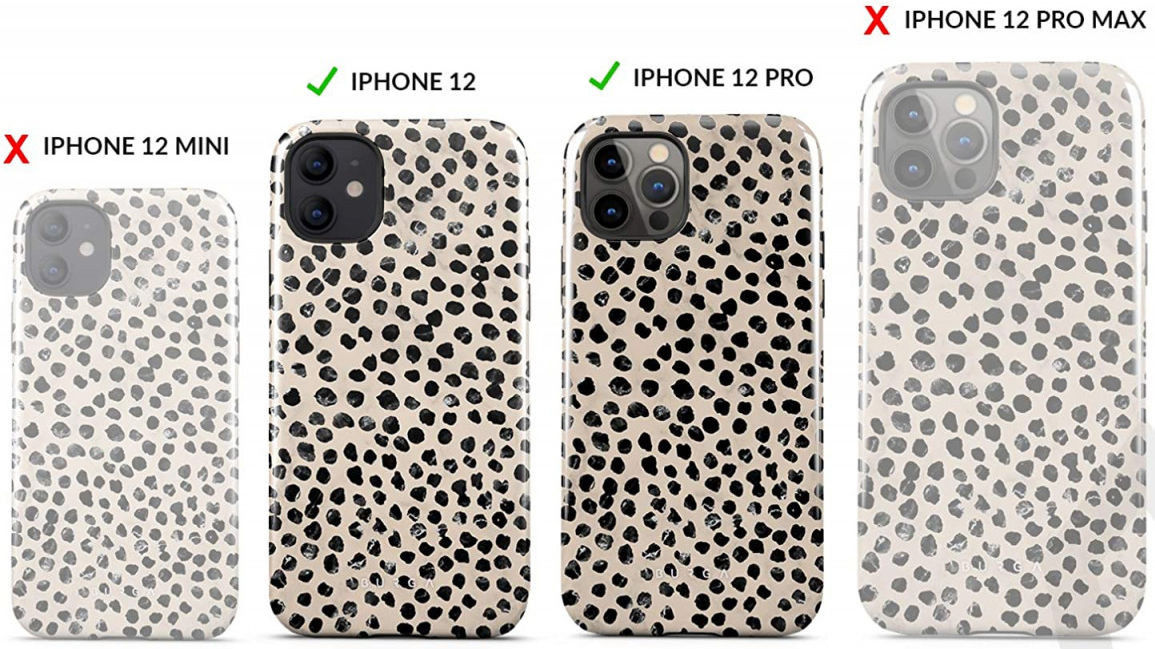 Burga Tough Case iPhone 12 / 12 Pro Hoesje Almond Latte Print afbeelding 12