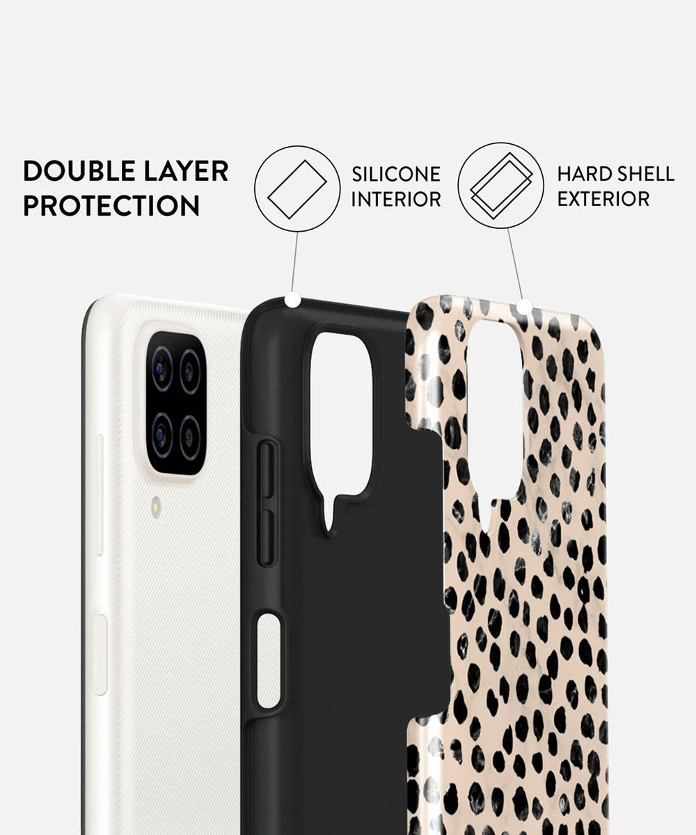 Burga Tough Case Samsung Galaxy A12 Hoesje Almond Latte Print afbeelding 7
