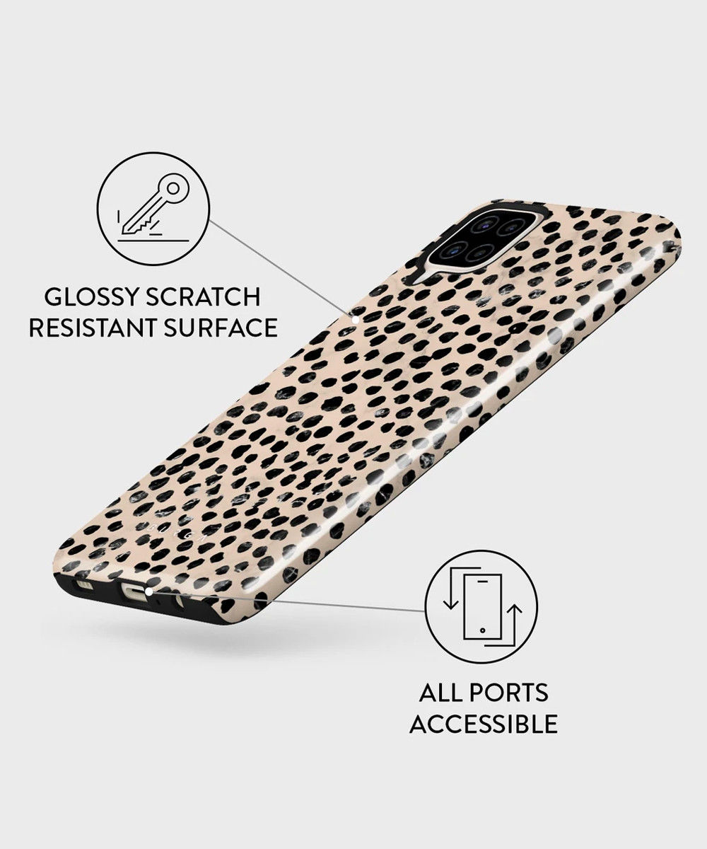 Burga Tough Case Samsung Galaxy A12 Hoesje Almond Latte Print afbeelding 9