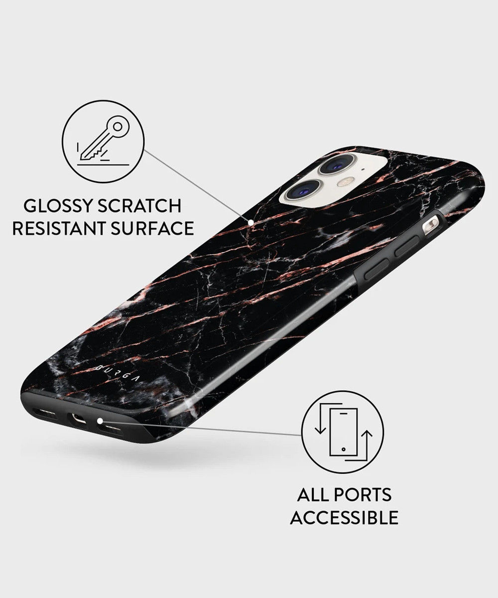 Burga Tough Case Apple iPhone 11 Hoesje Rose Gold Marble Print afbeelding 5
