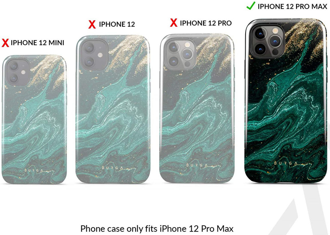 Burga Tough Case iPhone 12 Pro Max Hoesje Emerald Pool Print afbeelding 11