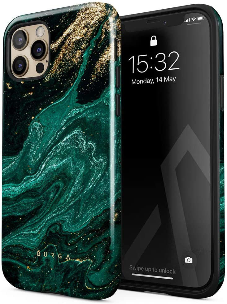 Burga Tough Case iPhone 12 Pro Max Hoesje Emerald Pool Print afbeelding 2