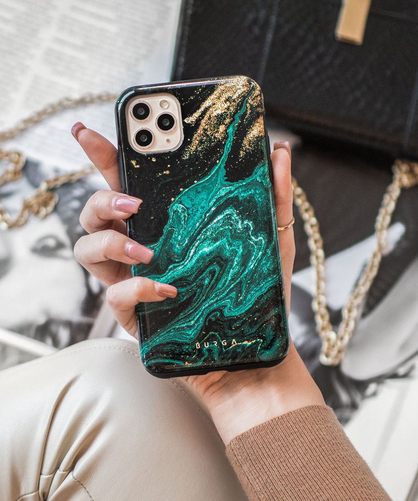 Burga Tough Case iPhone 12 Pro Max Hoesje Emerald Pool Print afbeelding 4