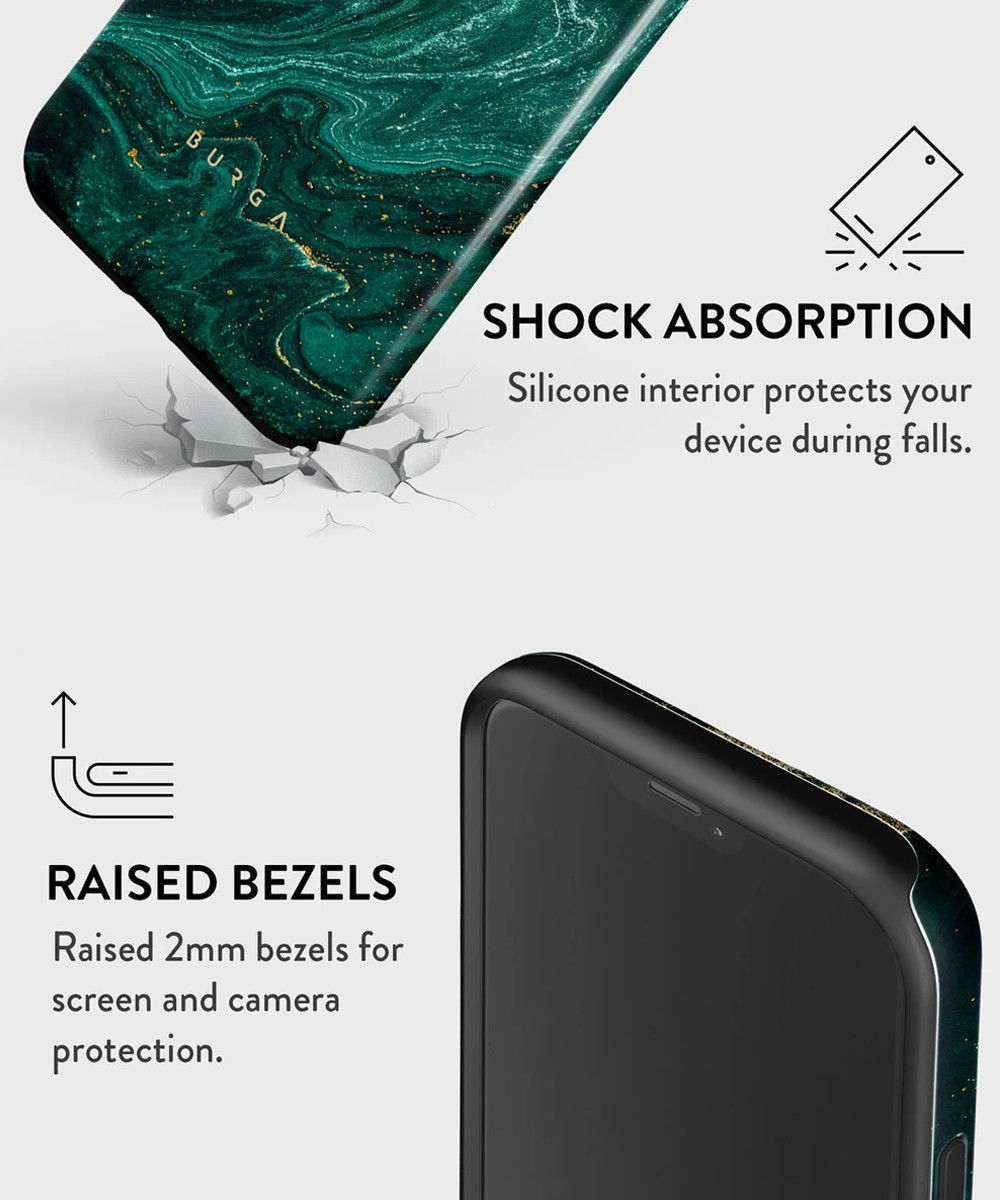 Burga Tough Case iPhone 12 Pro Max Hoesje Emerald Pool Print afbeelding 8
