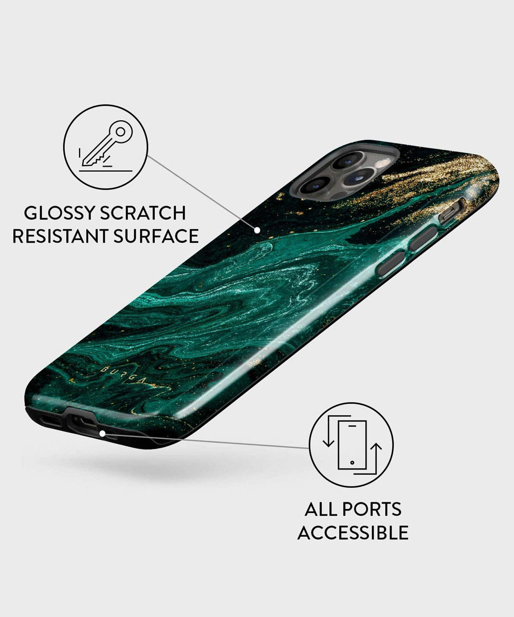 Burga Tough Case iPhone 12 Pro Max Hoesje Emerald Pool Print afbeelding 9