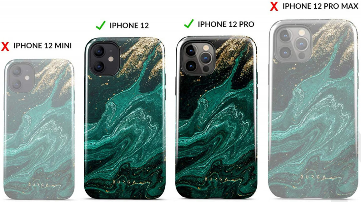 Burga Tough Case iPhone 12 / 12 Pro Hoesje Emerald Pool Print GSMpunt.nl