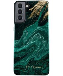 Burga Tough Case Samsung Galaxy S21 Hoesje Emerald Pool Print