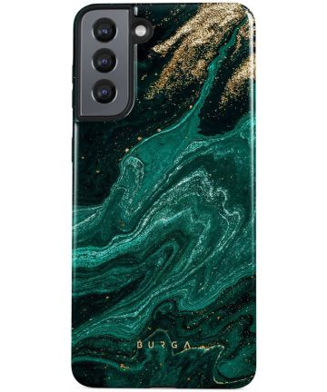 Burga Tough Case Samsung Galaxy S21 Hoesje Emerald Pool Print Hoesjes
