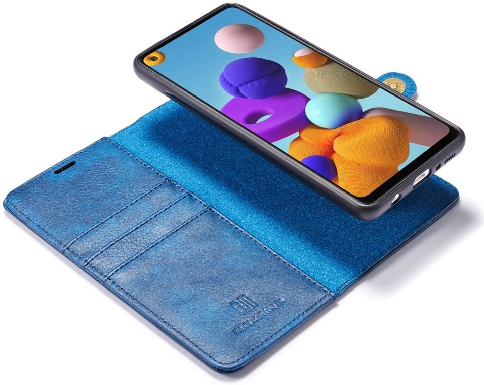 Samsung Galaxy A21s Hoesje 2-in-1 Book Case en Back Cover Blauw afbeelding 1