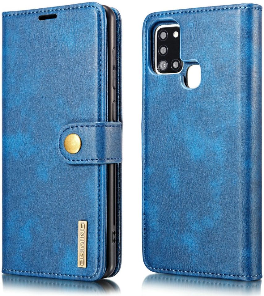 Samsung Galaxy A21s Hoesje 2-in-1 Book Case en Back Cover Blauw afbeelding 6