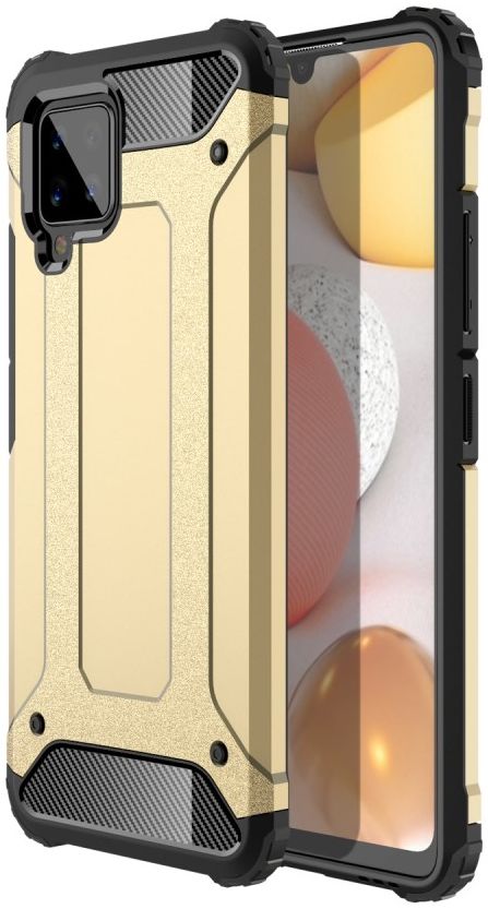 Samsung Galaxy A42 Hoesje Shock Proof Hybride Back Cover Goud afbeelding 1