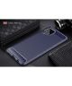 Samsung Galaxy A42 Hoesje Geborsteld TPU Flexibele Back Cover Blauw