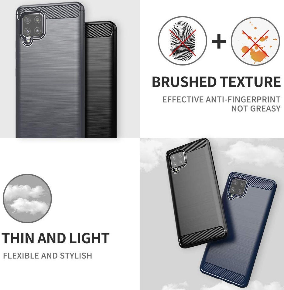 Samsung Galaxy A42 Hoesje Geborsteld TPU Flexibele Back Cover Blauw afbeelding 8