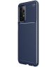 Samsung Galaxy A52 / A52S Hoesje Siliconen Carbon TPU Back Cover Blauw