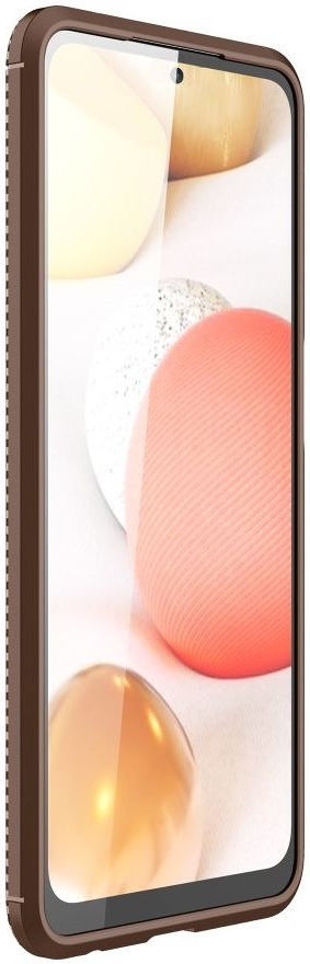 Samsung Galaxy A52 / A52S Hoesje Siliconen Carbon TPU Back Cover Bruin afbeelding 2