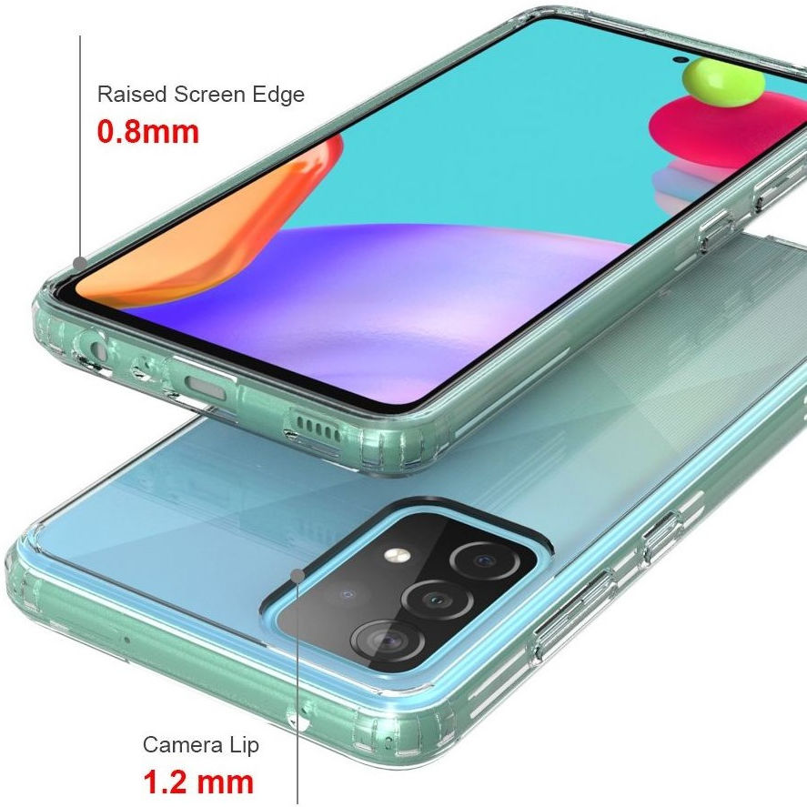 Samsung Galaxy A52 / A52S Hoesje Hybride Armor Back Cover Transparant afbeelding 2