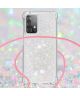 Samsung Galaxy A52 / A52S Hoesje met Koord Shockproof TPU Glitter Wit