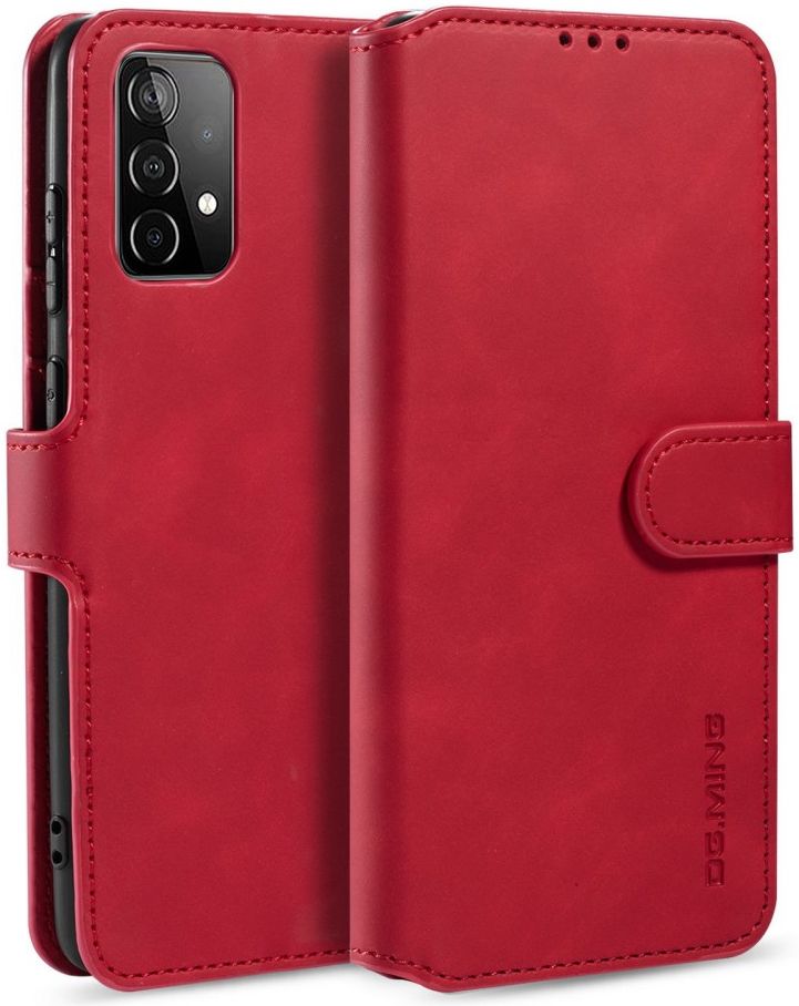 DG Ming Samsung Galaxy A52 / A52S Hoesje Retro Wallet Book Case Rood afbeelding 2
