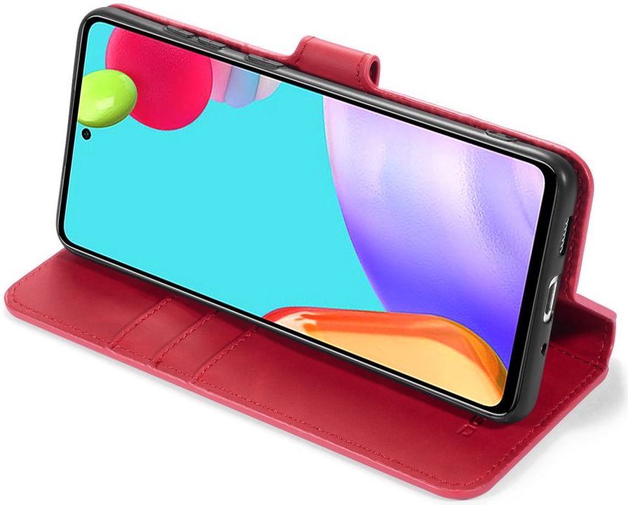 DG Ming Samsung Galaxy A52 / A52S Hoesje Retro Wallet Book Case Rood afbeelding 6