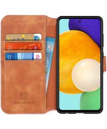 DG Ming Samsung Galaxy A52 / A52S Hoesje Retro Wallet Book Case Bruin