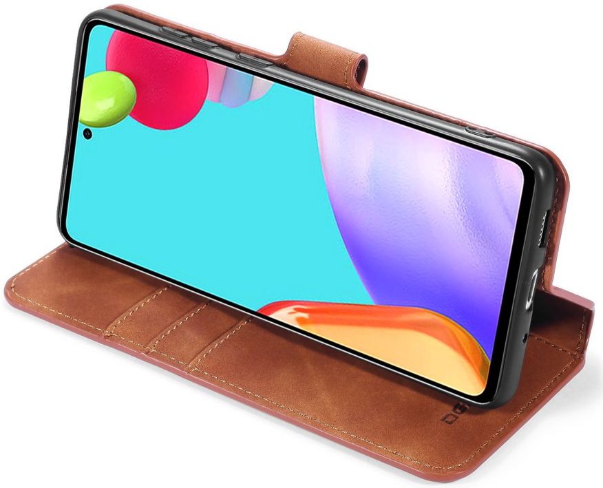 DG Ming Samsung Galaxy A52 / A52S Hoesje Retro Wallet Book Case Bruin afbeelding 11