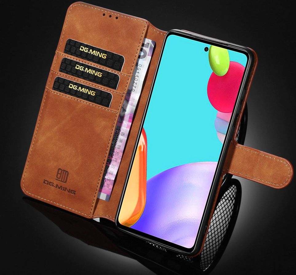 DG Ming Samsung Galaxy A52 / A52S Hoesje Retro Wallet Book Case Bruin afbeelding 8