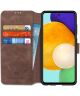 DG Ming Samsung Galaxy A52 / A52S Hoesje Retro Wallet Book Case Coffee