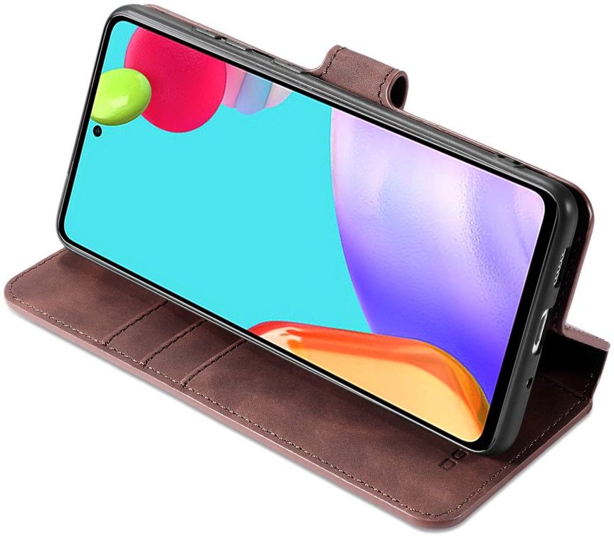 DG Ming Samsung Galaxy A52 / A52S Hoesje Retro Wallet Book Case Coffee afbeelding 6