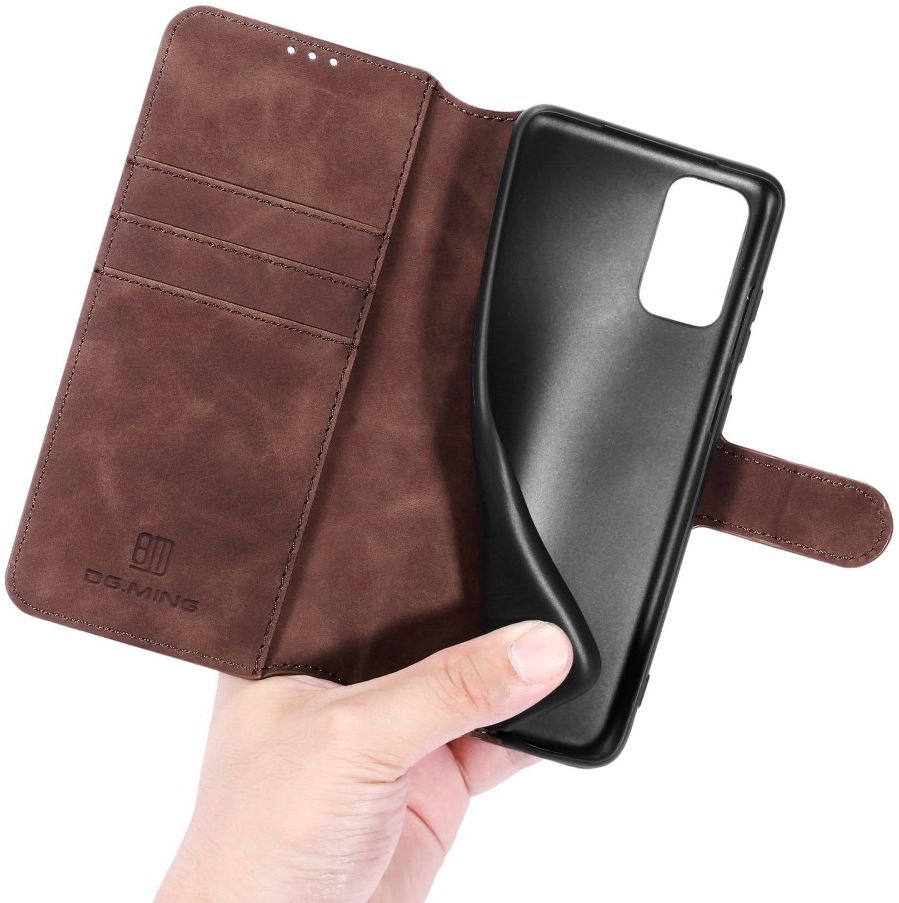 DG Ming Samsung Galaxy A52 / A52S Hoesje Retro Wallet Book Case Coffee afbeelding 3