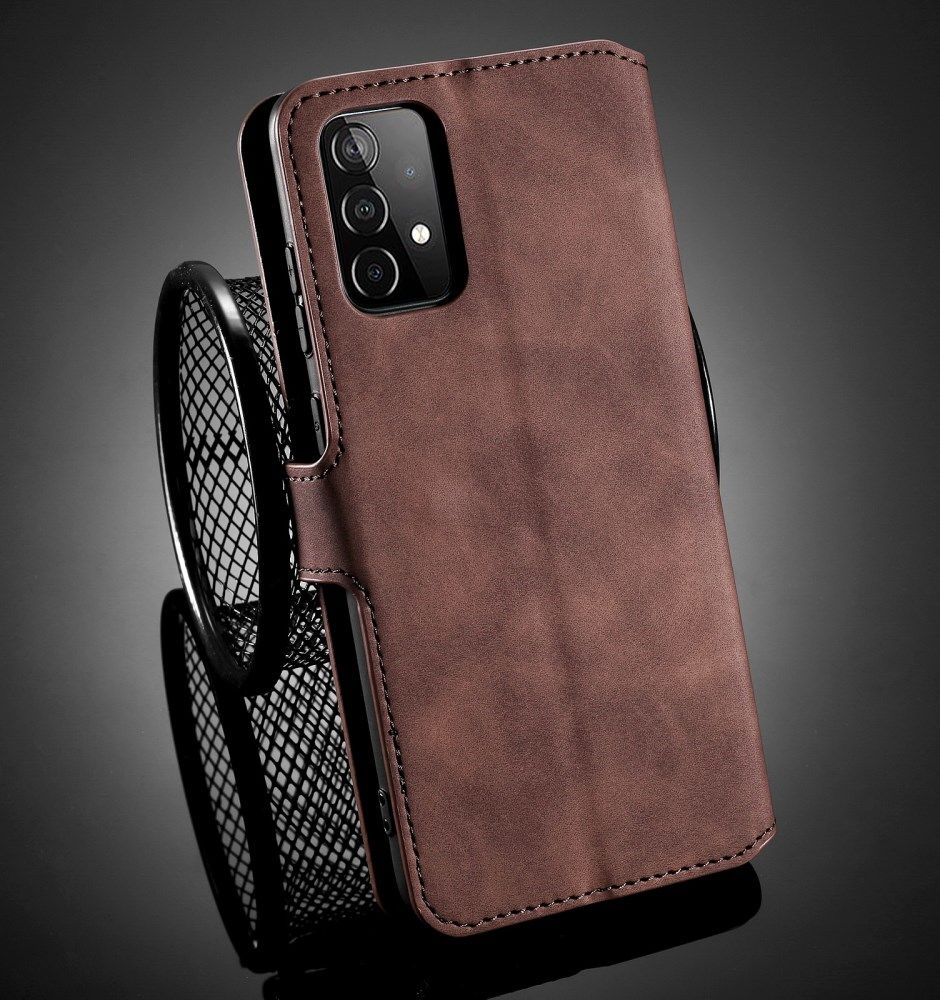 DG Ming Samsung Galaxy A52 / A52S Hoesje Retro Wallet Book Case Coffee afbeelding 9